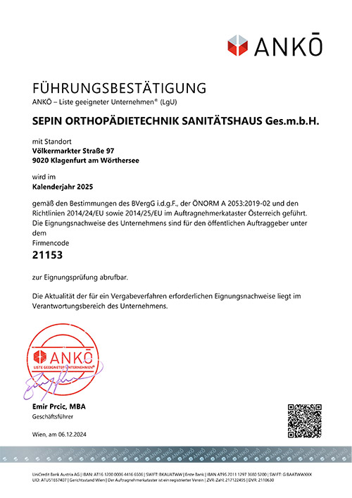 Führungsbestätigung 2025